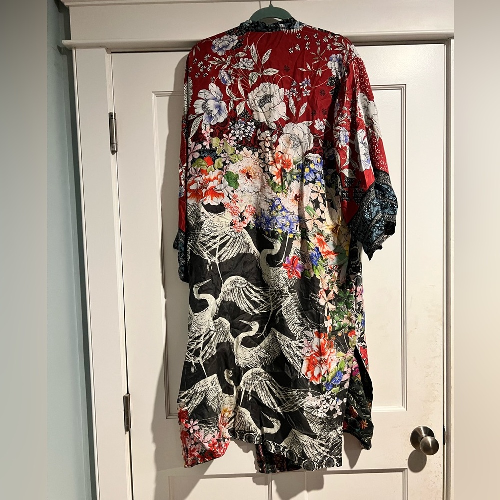 Johnny Was Janice Gabrielle Kim Reversible Silk Kimono - NWT - Sz. L - Picture 4 of 16